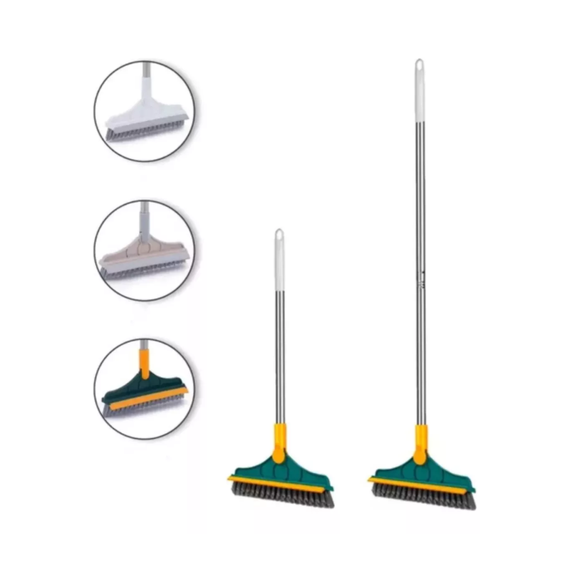 Escova 2 Em 1 Vassoura Rodo Gap Limpeza Esfregão Mop Limpa