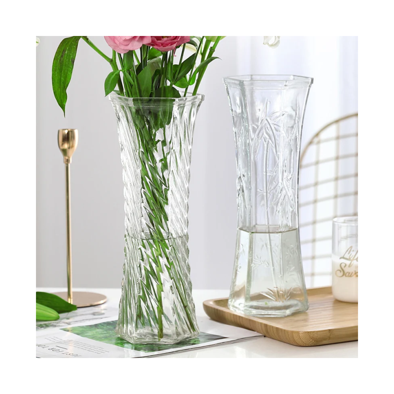 Vaso Vidro Grosso Transparente Para Decoração