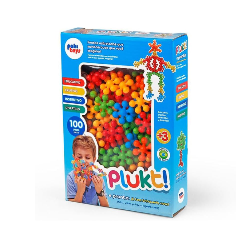 Brinquedo Montar Plukt Estrelas Educativo Criativo 100 Pcs