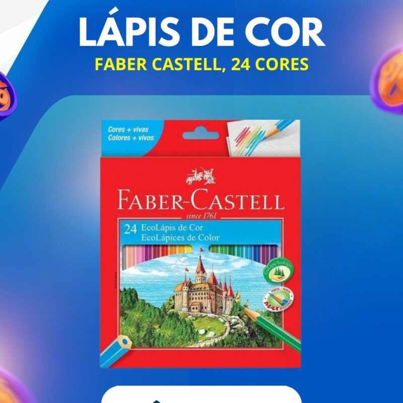 Lápis de cor Faber-Castell 24 cores