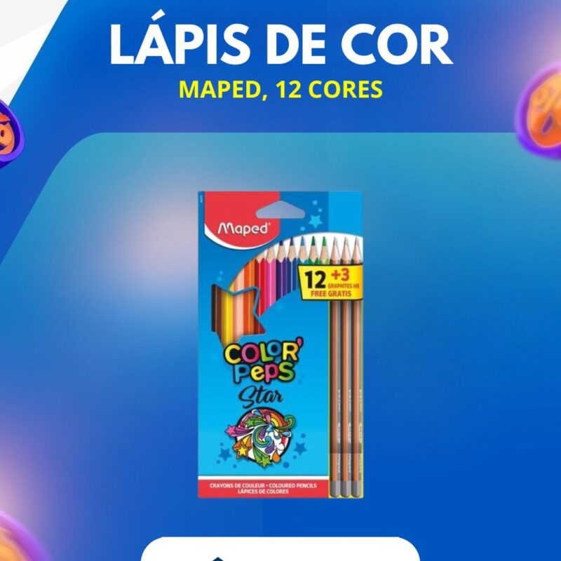 Lápis De Cor Color’Peps Star 12 Cores + 3 Lápis Grafite – Maped