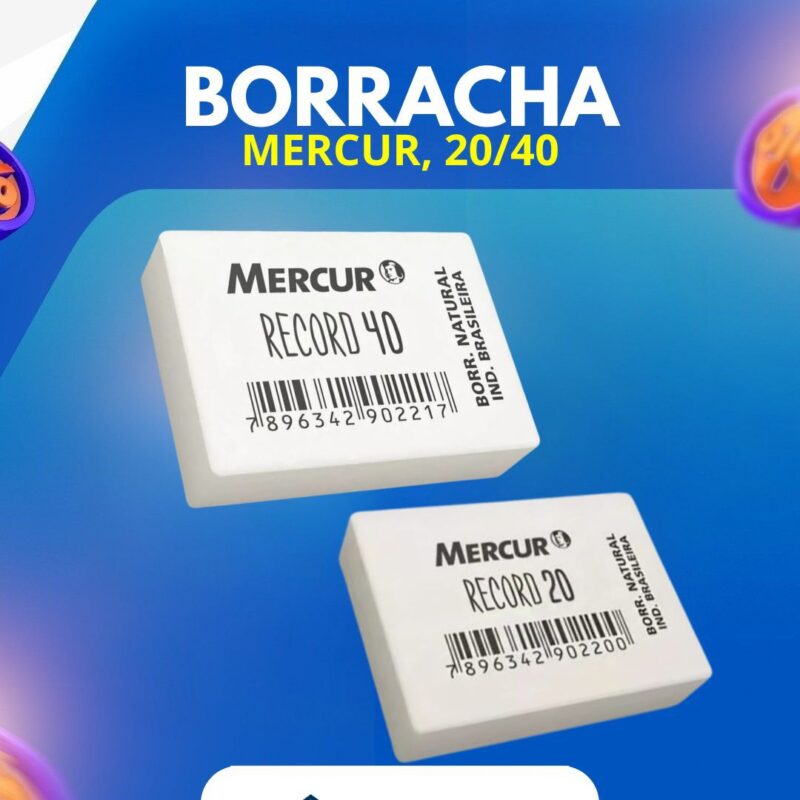 Borracha Escolar Branca Mercur Record 20
